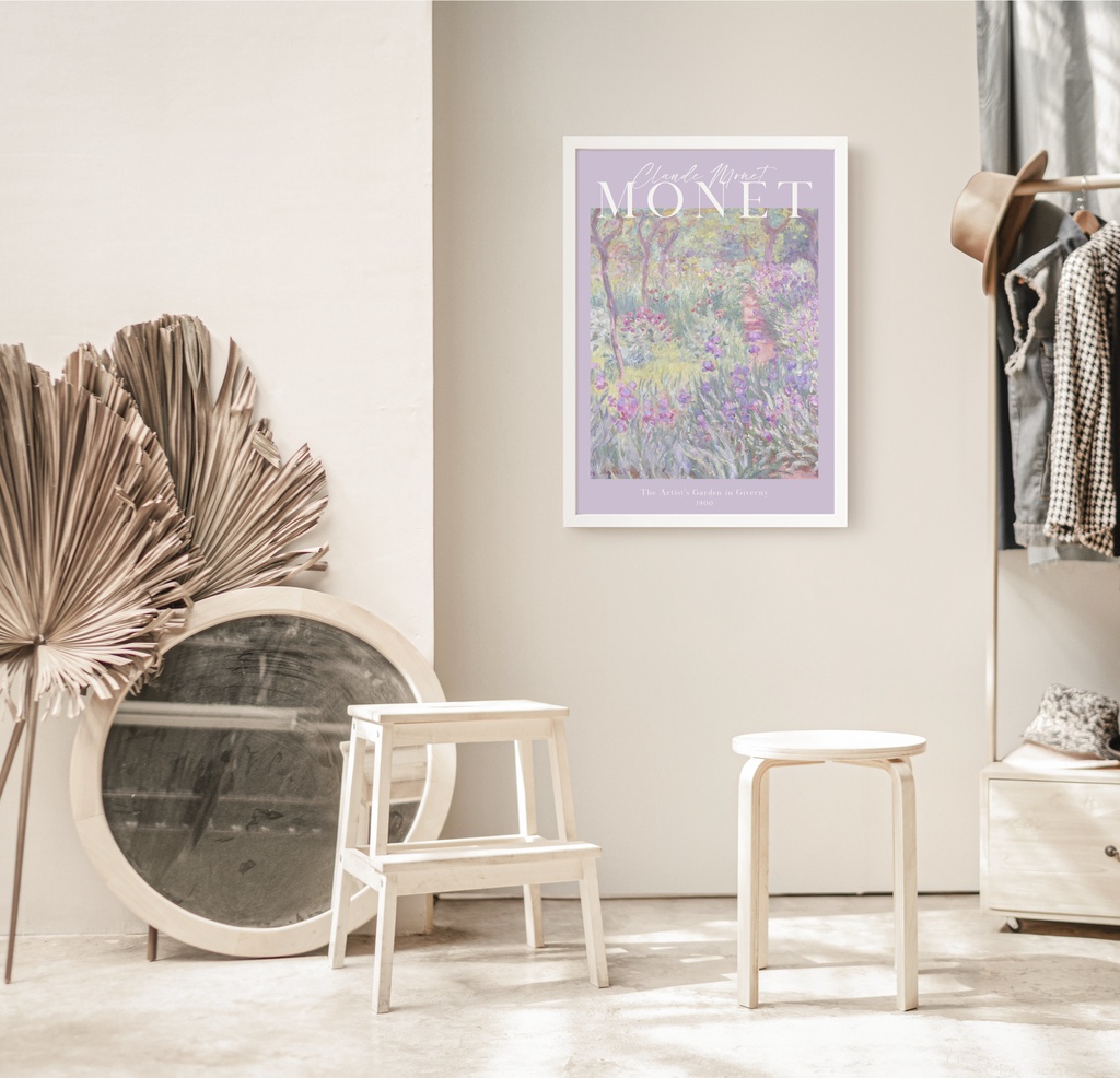 クロード・モネ "The Artist's Garden at Giverny" アートポスター インテリアアート