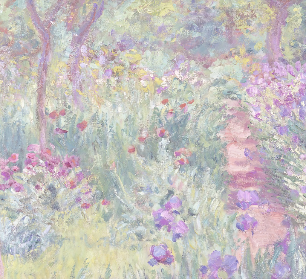 クロード・モネ "The Artist's Garden at Giverny" アートポスター インテリアアート