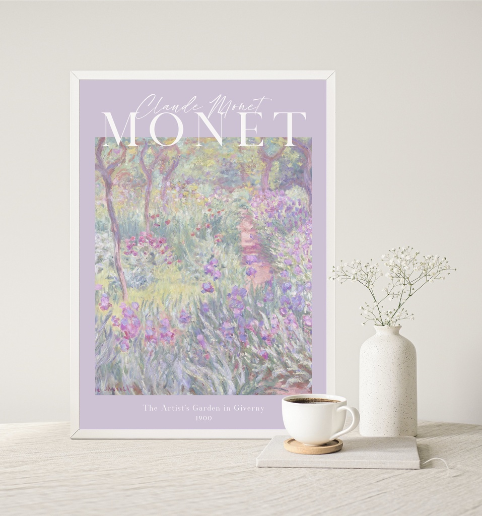 クロード・モネ "The Artist's Garden at Giverny" アートポスター インテリアアート