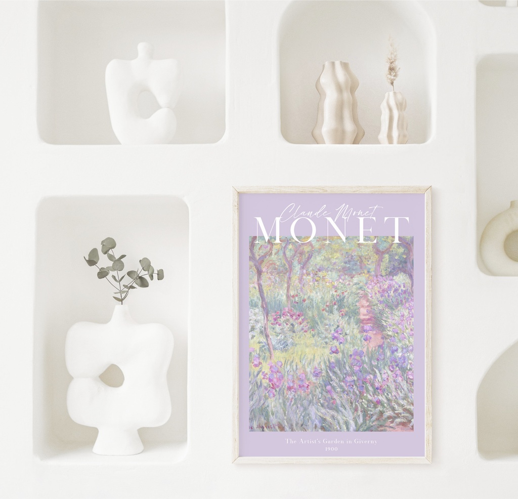 クロード・モネ "The Artist's Garden at Giverny" アートポスター インテリアアート