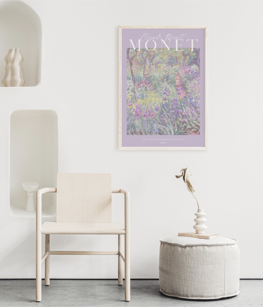 クロード・モネ "The Artist's Garden at Giverny" アートポスター インテリアアート