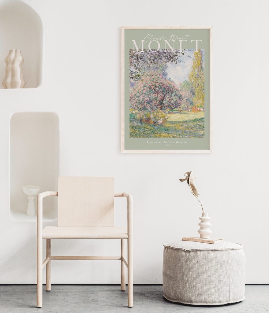 クロード・モネ "Landscape: The Parc Monceau" アートポスター インテリアアート 有名絵画