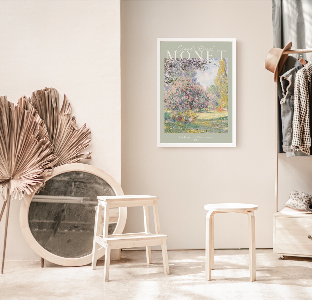 クロード・モネ "Landscape: The Parc Monceau" アートポスター インテリアアート 有名絵画