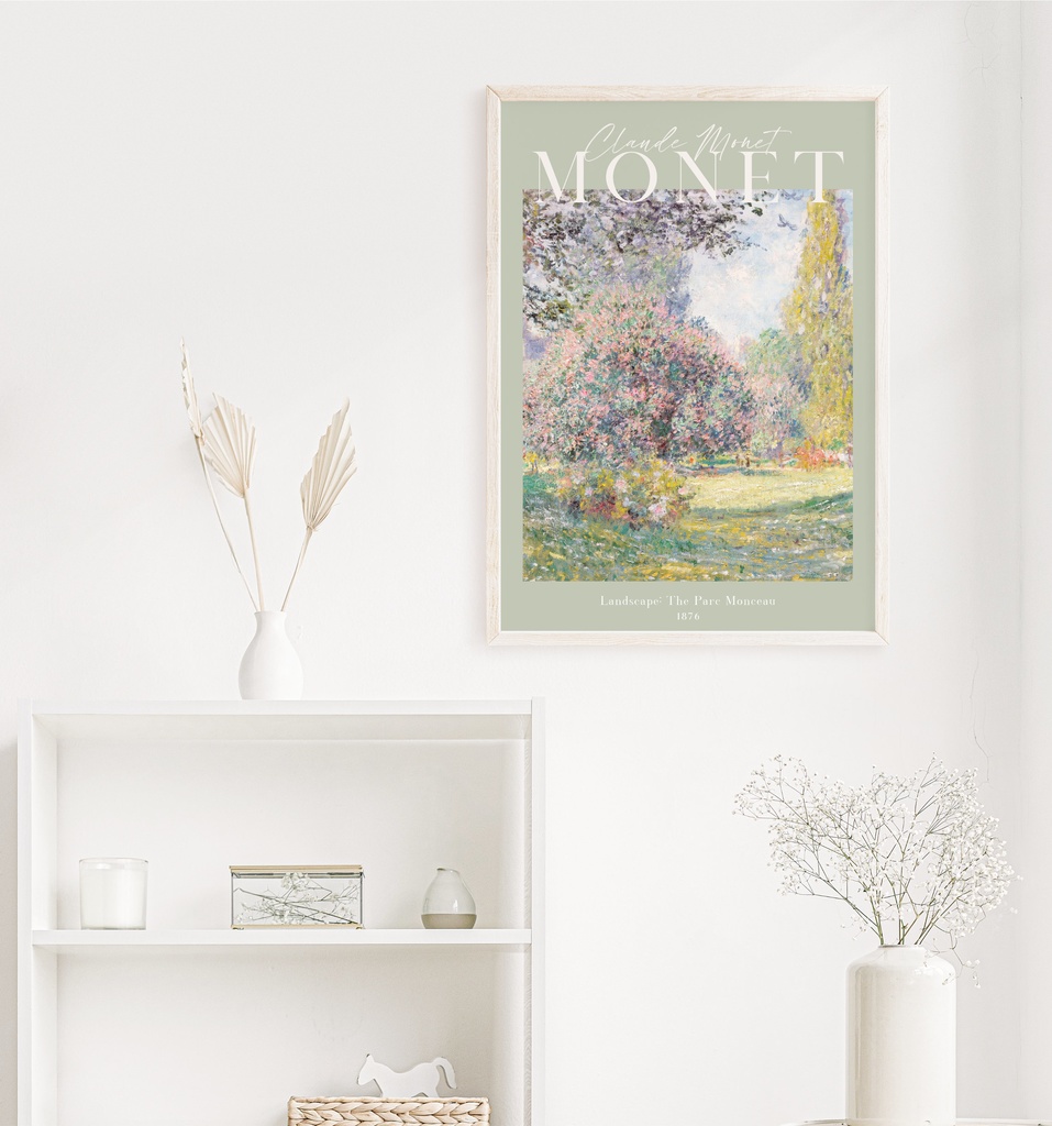 クロード・モネ "Landscape: The Parc Monceau" アートポスター インテリアアート 有名絵画
