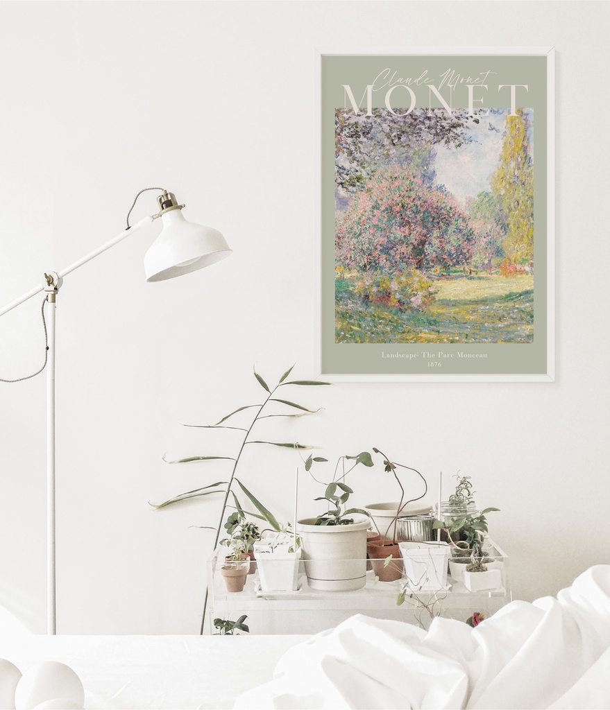 クロード・モネ "Landscape: The Parc Monceau" アートポスター インテリアアート 有名絵画