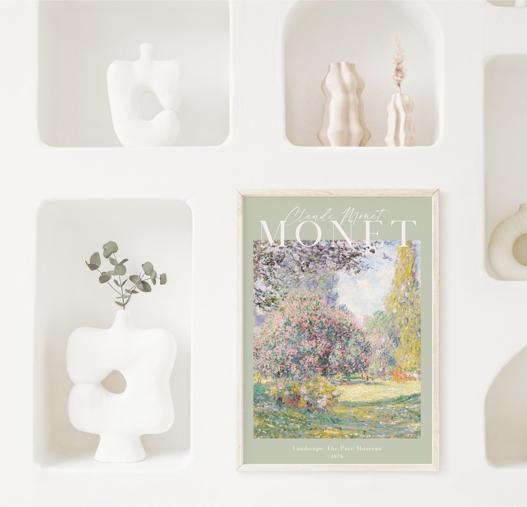クロード・モネ "Landscape: The Parc Monceau" アートポスター インテリアアート 有名絵画