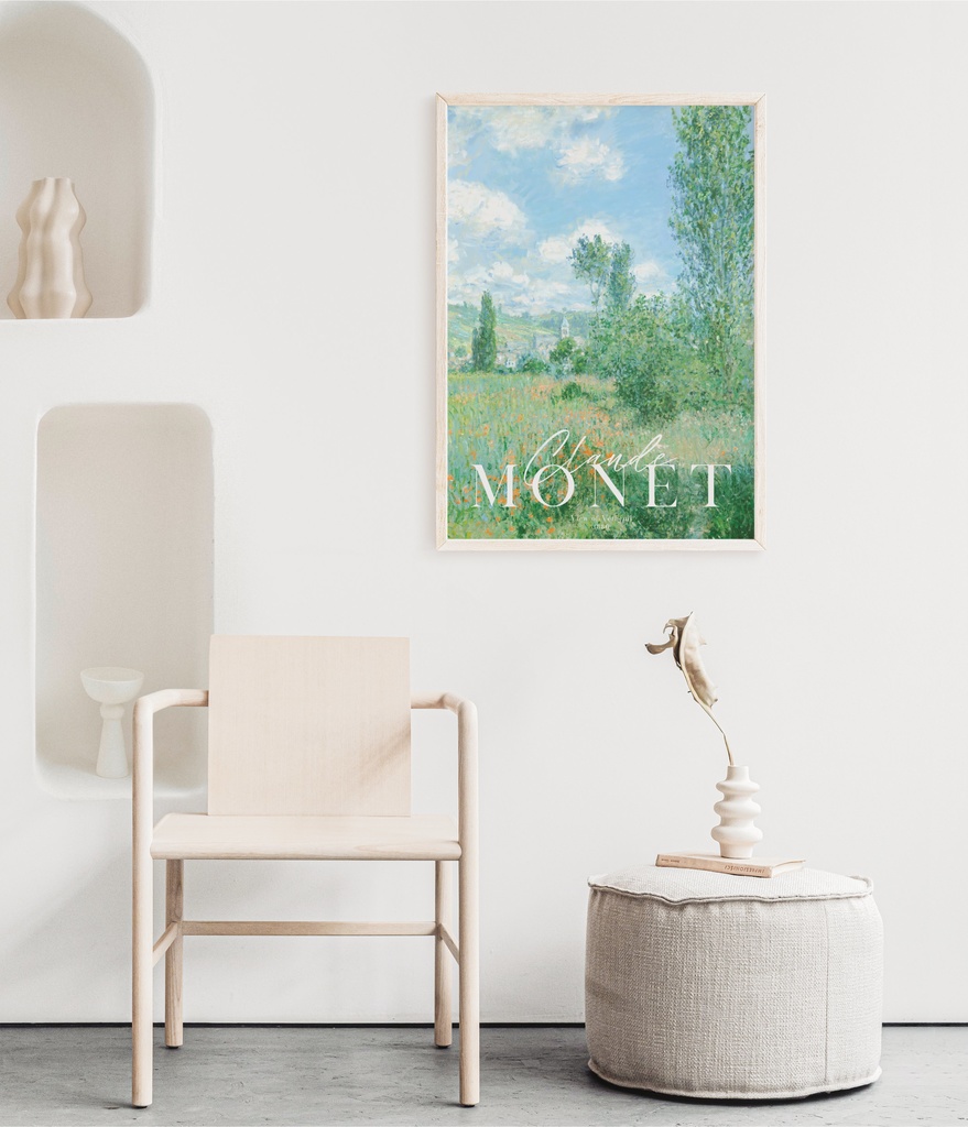 クロード・モネ "View of Vétheuil" アートポスター インテリアアート 有名絵画