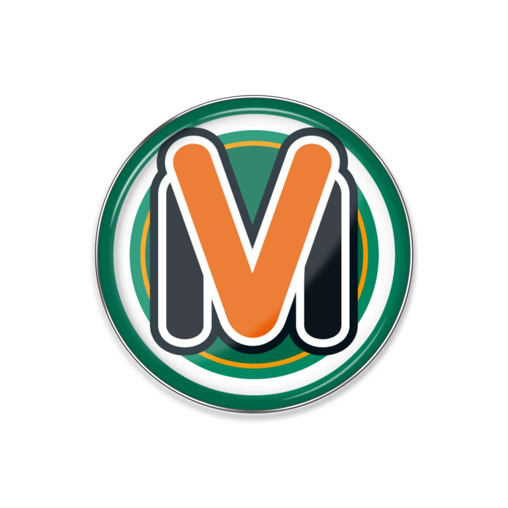 v-magロゴデザインピンバッジ