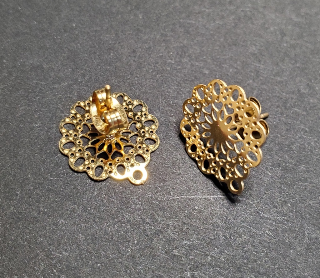 鶴丸国永イメージつまみ細工ピアス・イヤリング