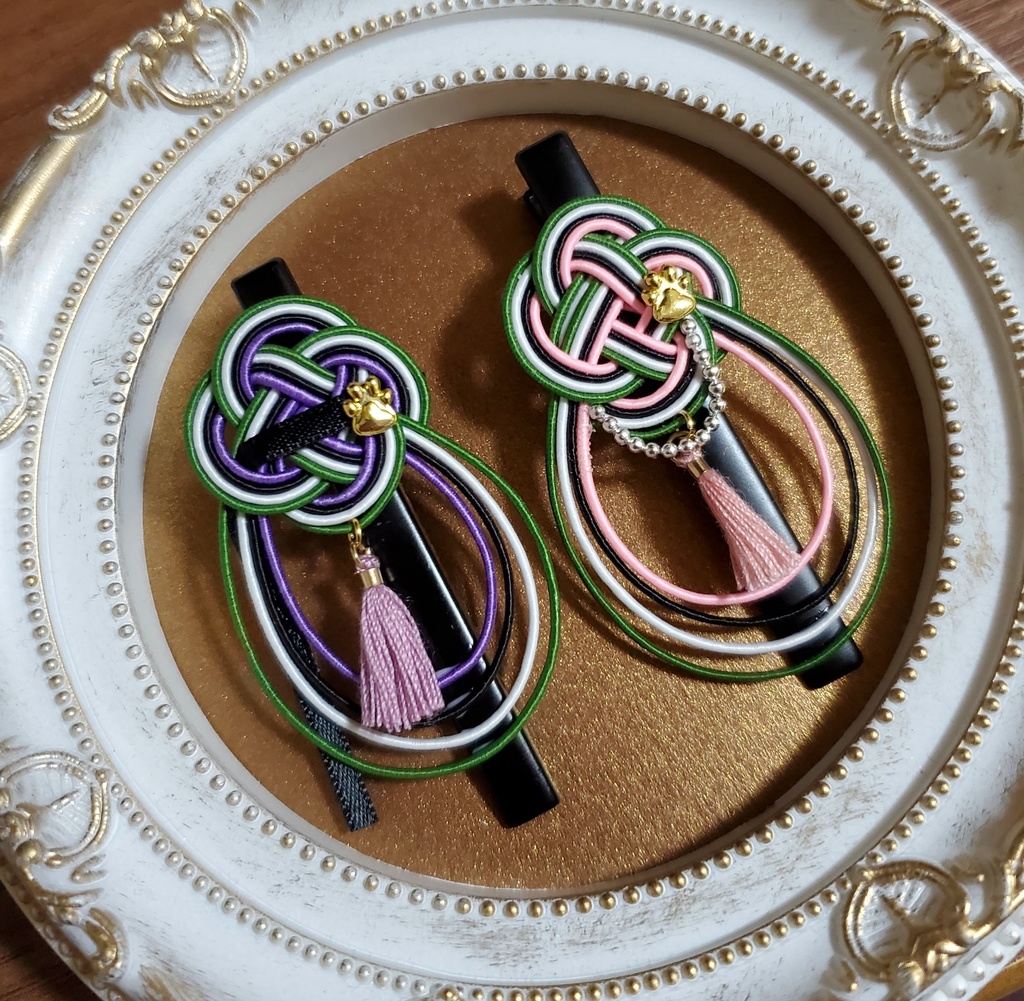 五月雨・村雲イメージ水引クリップ