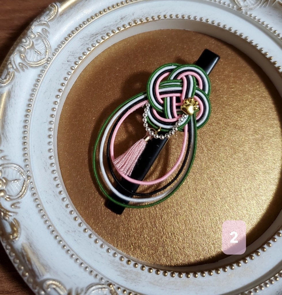 五月雨・村雲イメージ水引クリップ