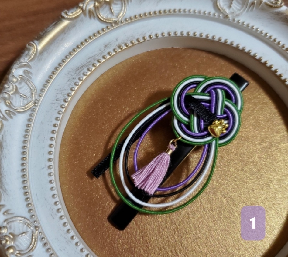 五月雨・村雲イメージ水引クリップ