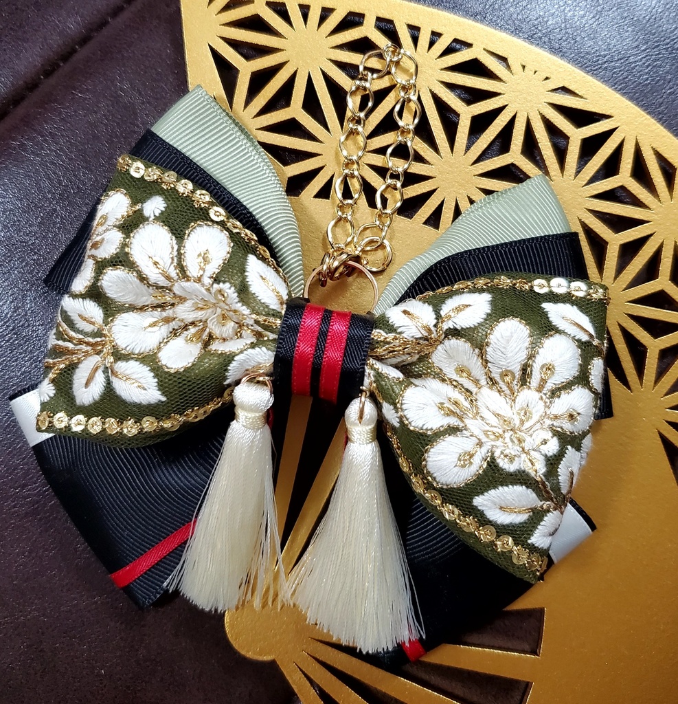 鶯丸イメージ リボンバッグチャーム