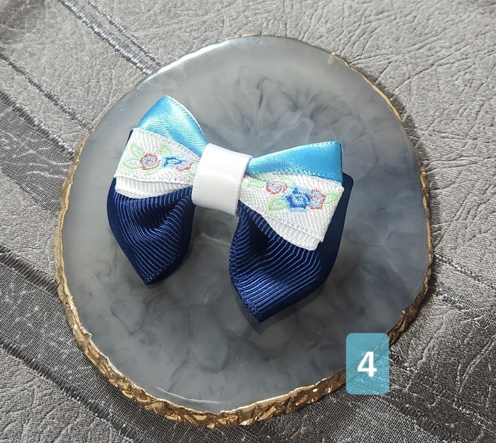 俵型ぬい飾りミニリボンバレッタ(山鳥毛・笹貫・山姥切長義・大和守安定)