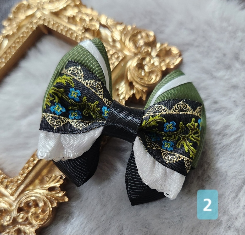 ミニリボンバレッタ(俵型ぬい飾り)豊前江・松井江