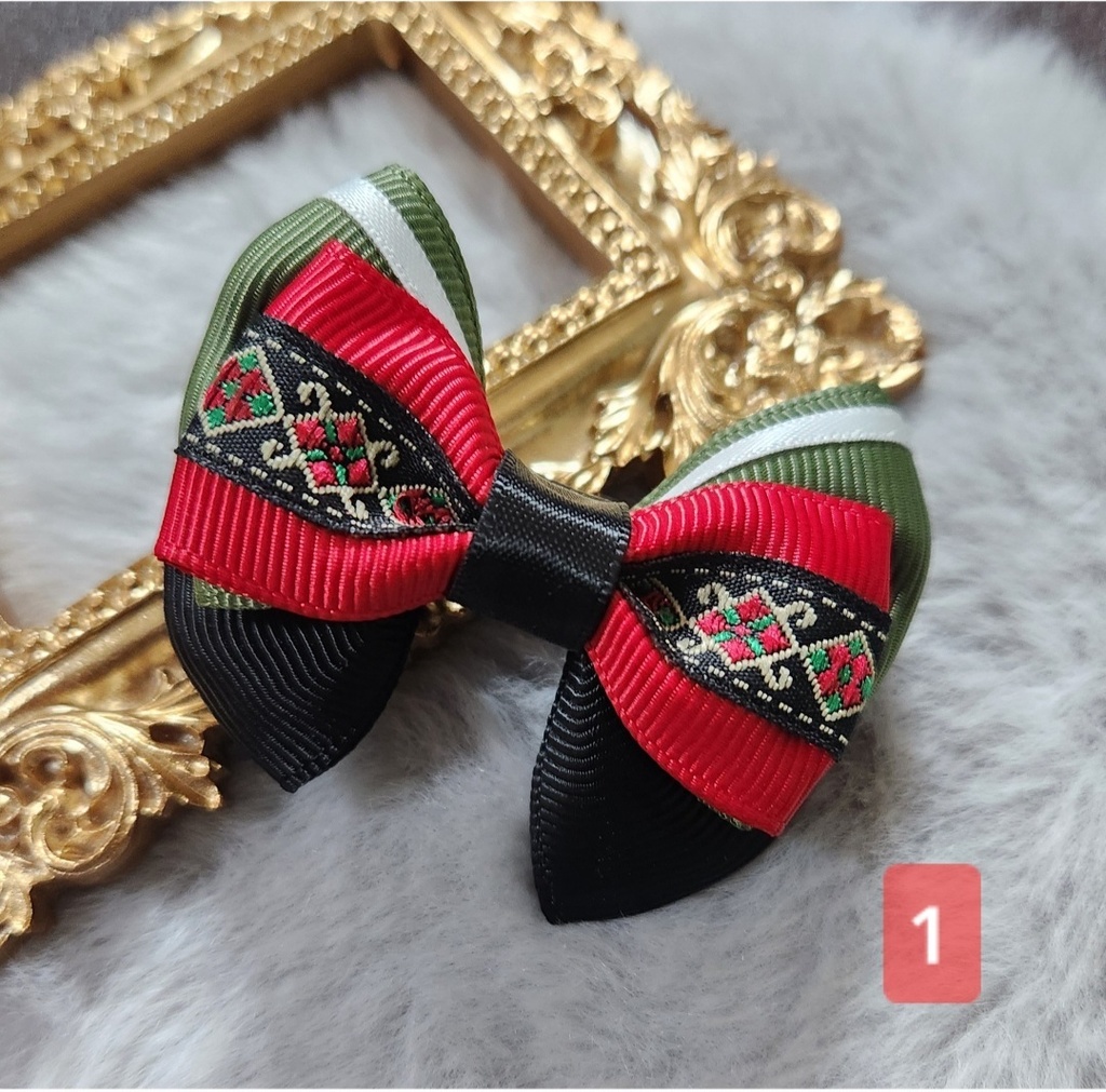 ミニリボンバレッタ(俵型ぬい飾り)豊前江・松井江