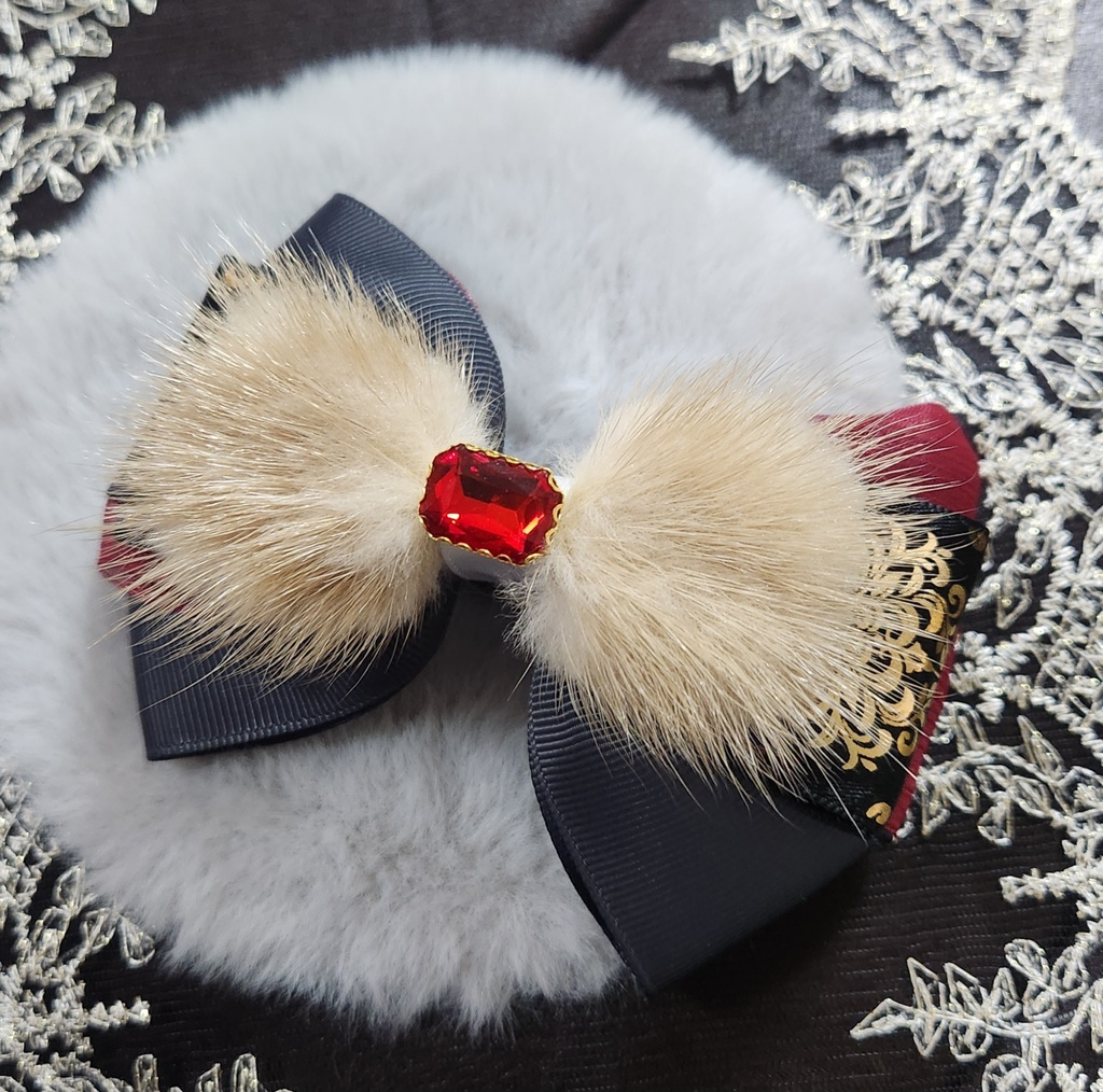 一文字則宗  ファーリボンバレッタ