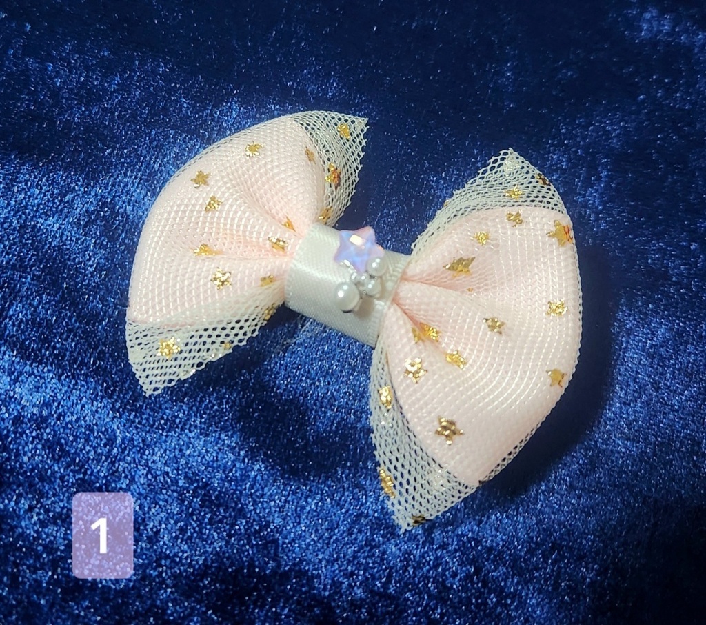 ぬい用 クリップアクセサリー トゥインクルリボン