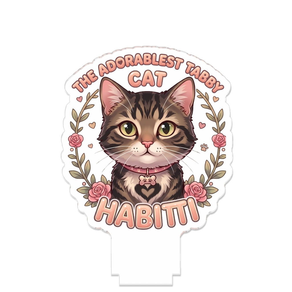 ハビッティ(トラ猫)アクリルスタンド|かわいい猫イラスト MishuKawaii
