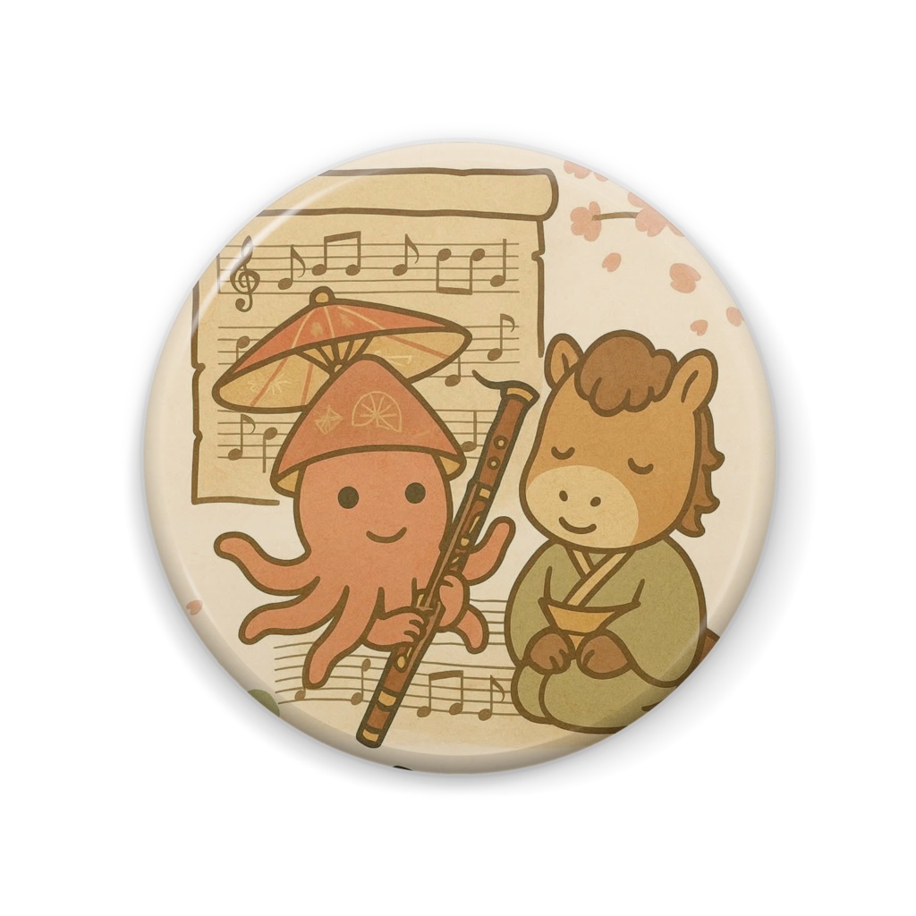 イカノン缶バッチB