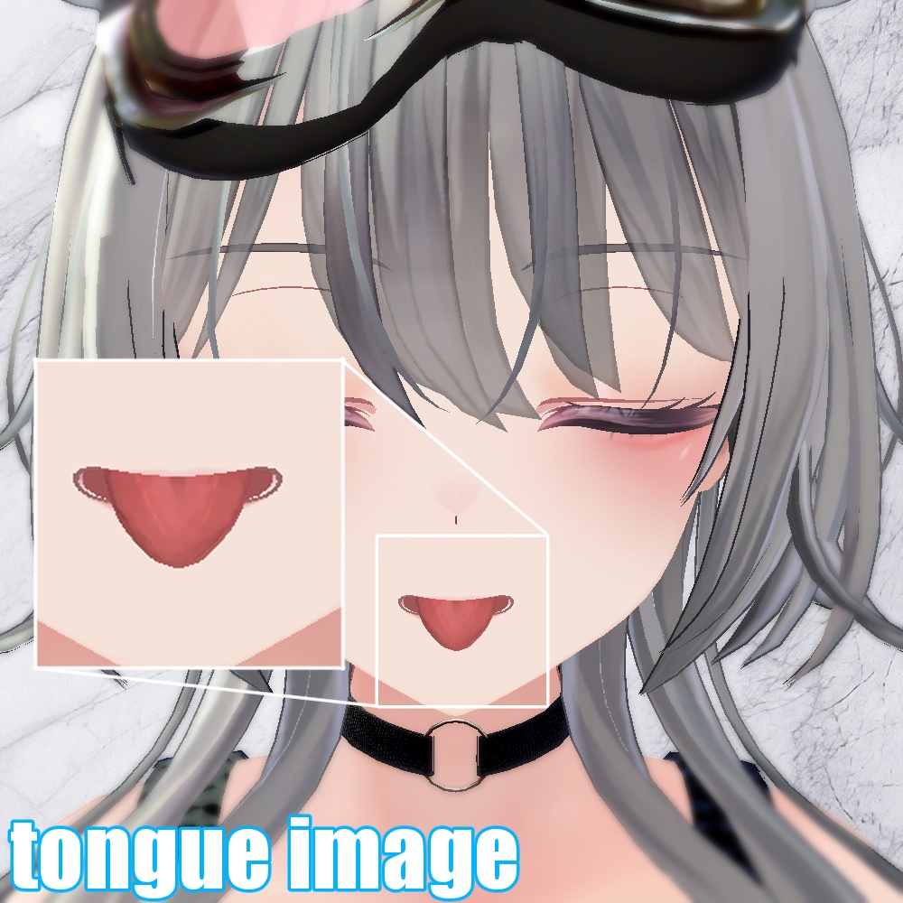 【フォトコン感謝セール📸】【翠羽専用】make up/tongue/eye texture Set【発光マスク付き】