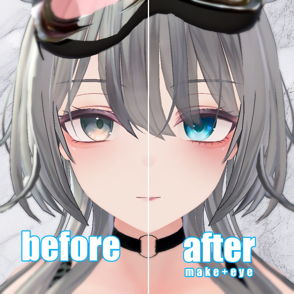 【フォトコン感謝セール📸】【翠羽専用】make up/tongue/eye texture Set【発光マスク付き】