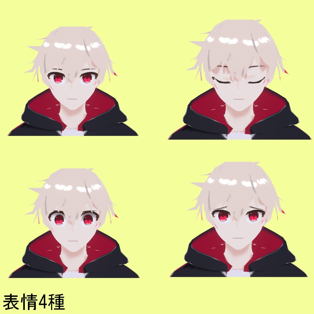 オリジナル3Dモデル「白火レン」