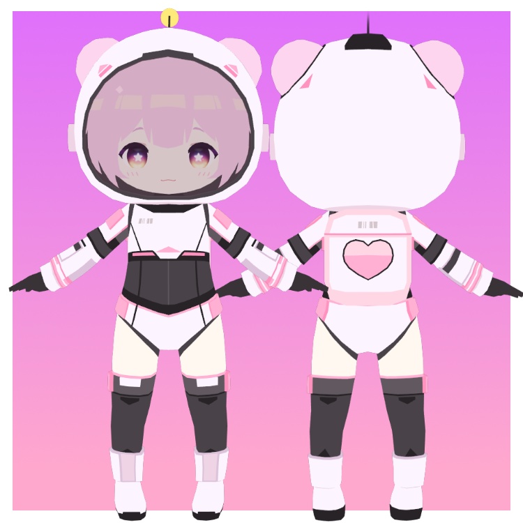 オリジナル3Dモデル「ノヴァ 」Nova【VRChat Quest/PC/MMD】