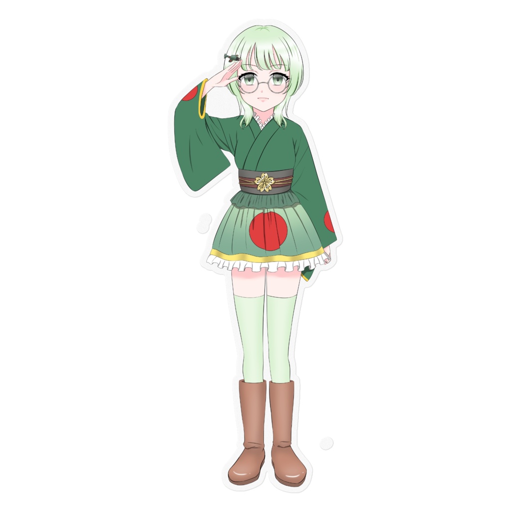 【ステッカー】堀越零子【敬礼バージョン】