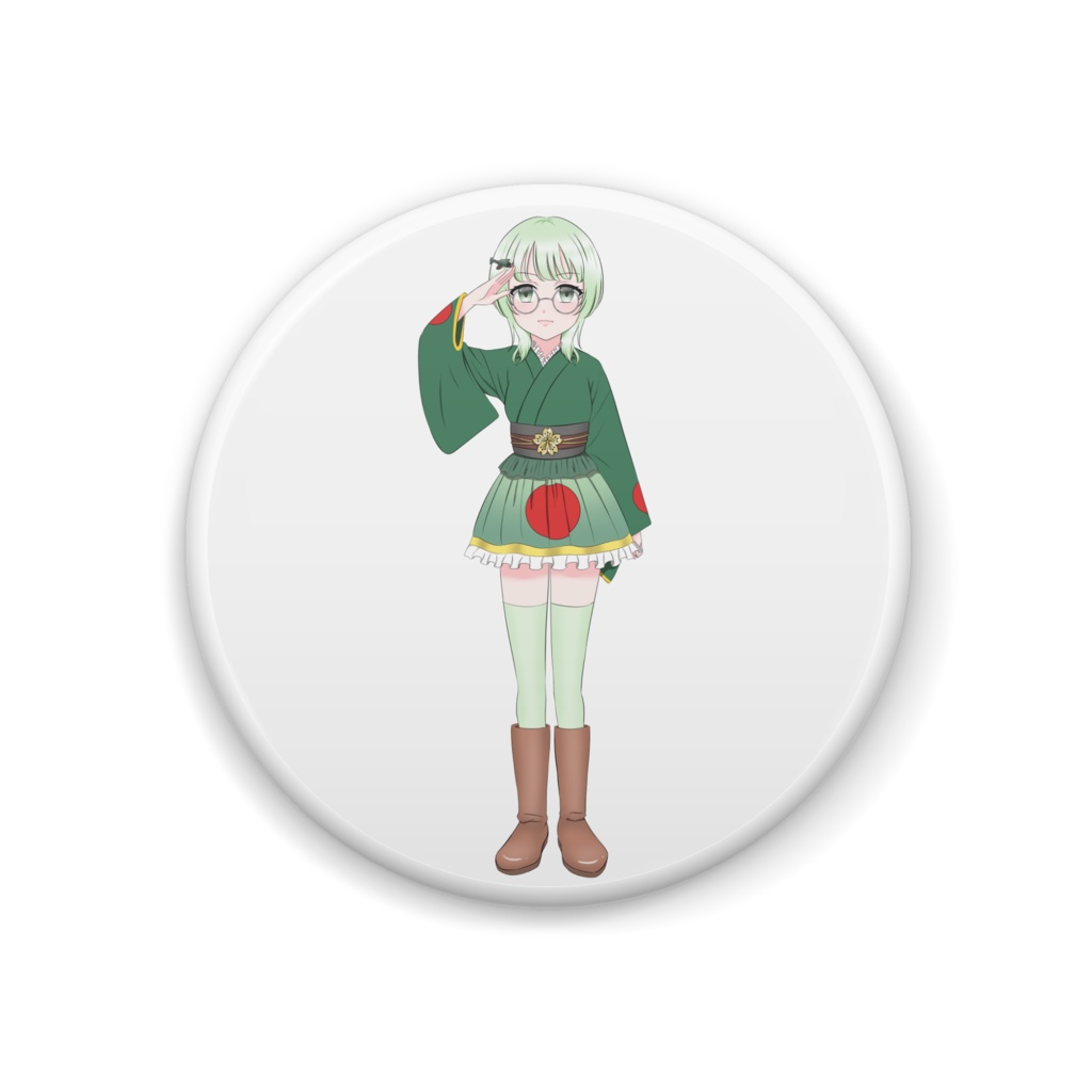 【缶バッジ】堀越零子【敬礼バージョン】