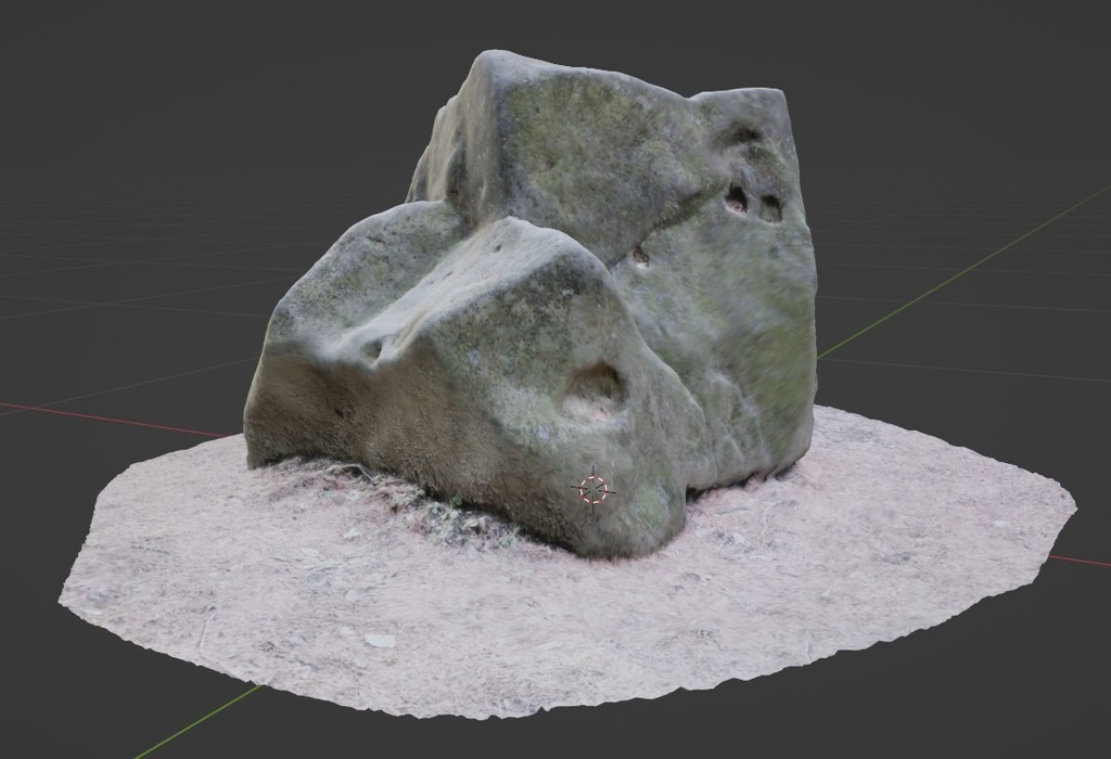 実物を現地スキャンした庭石の3Dデータ 無料お試し版あります