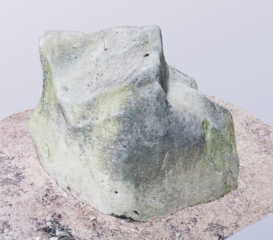 実物を現地スキャンした庭石の3Dデータ 無料お試し版あります
