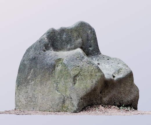 実物を現地スキャンした庭石の3Dデータ 無料お試し版あります