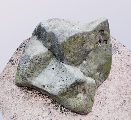 実物を現地スキャンした庭石の3Dデータ 無料お試し版あります