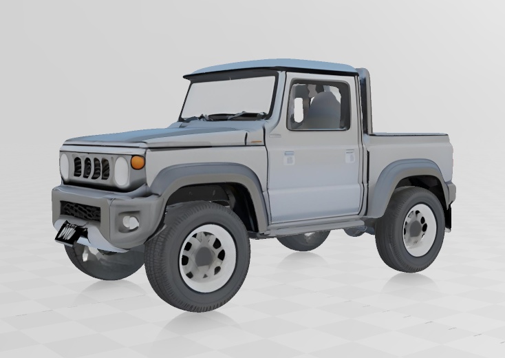 スズキ 新型ジムニー風のピックアップトラック 3Dデータ 無料お試し版あります