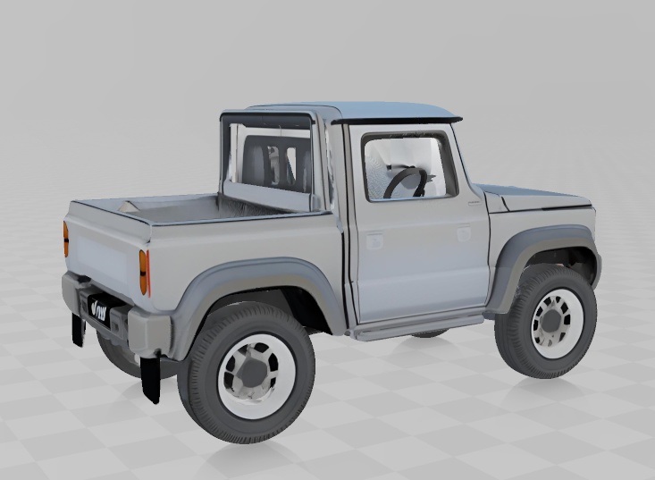 スズキ 新型ジムニー風のピックアップトラック 3Dデータ 無料お試し版あります