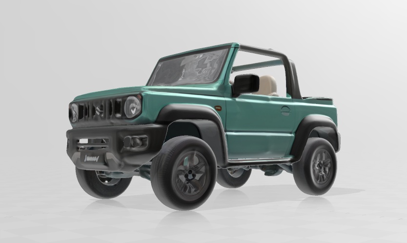 スズキ 新型ジムニー風のオープンカー 3Dデータ 無料お試し版あります