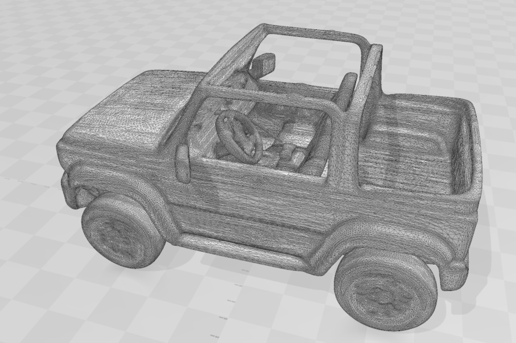 スズキ 新型ジムニー風のオープンカー 3Dデータ 無料お試し版あります
