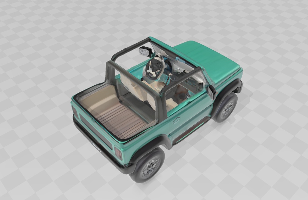 スズキ 新型ジムニー風のオープンカー 3Dデータ 無料お試し版あります