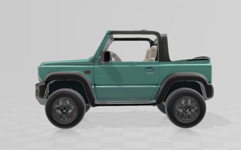 スズキ 新型ジムニー風のオープンカー 3Dデータ 無料お試し版あります