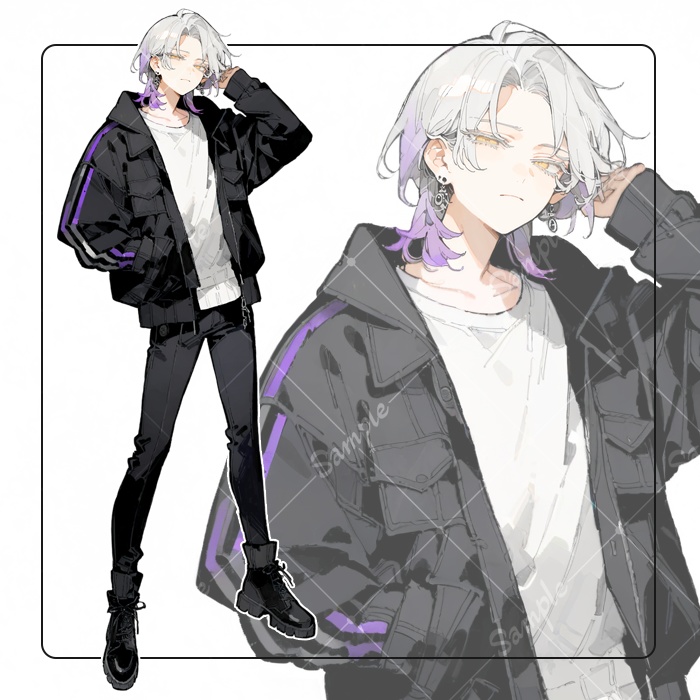 立ち絵素材02 男性 私服 立ち絵素材shop Booth 8225