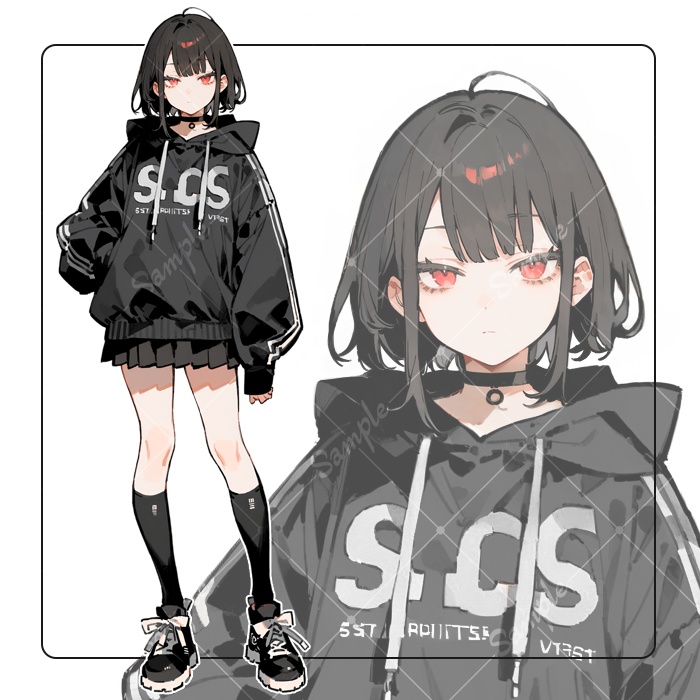 立ち絵素材11 女の子 私服