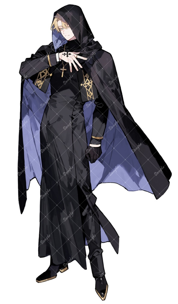 立ち絵素材22 男性 神父 / 悪魔祓い風