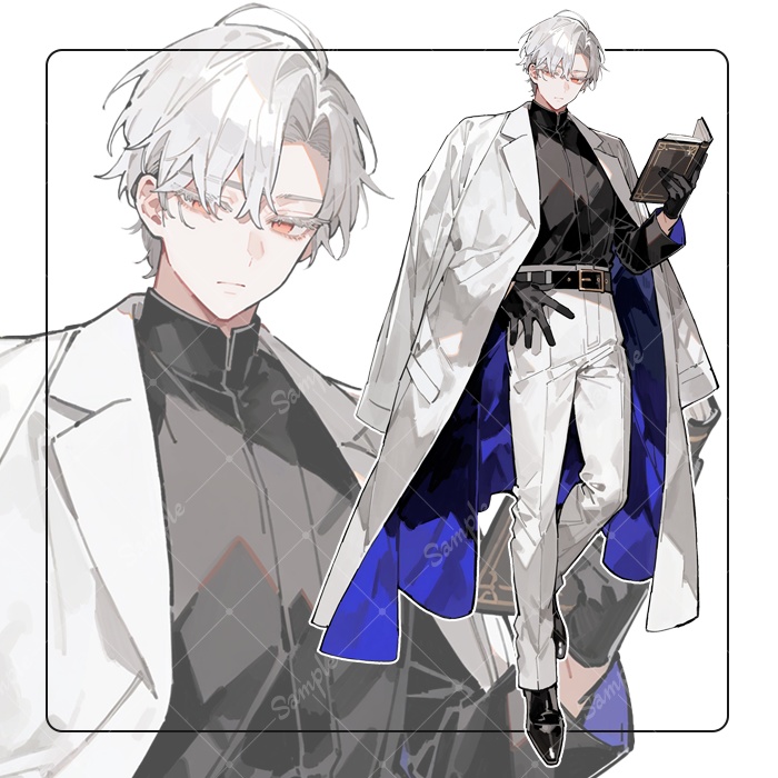 立ち絵素材26 男性 白衣