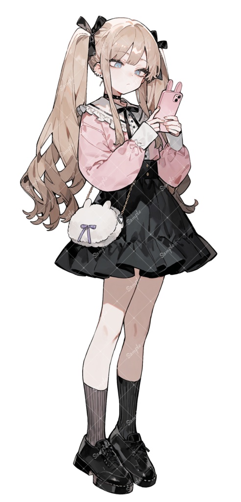 立ち絵素材41 女の子 地雷系 差分追加版あり