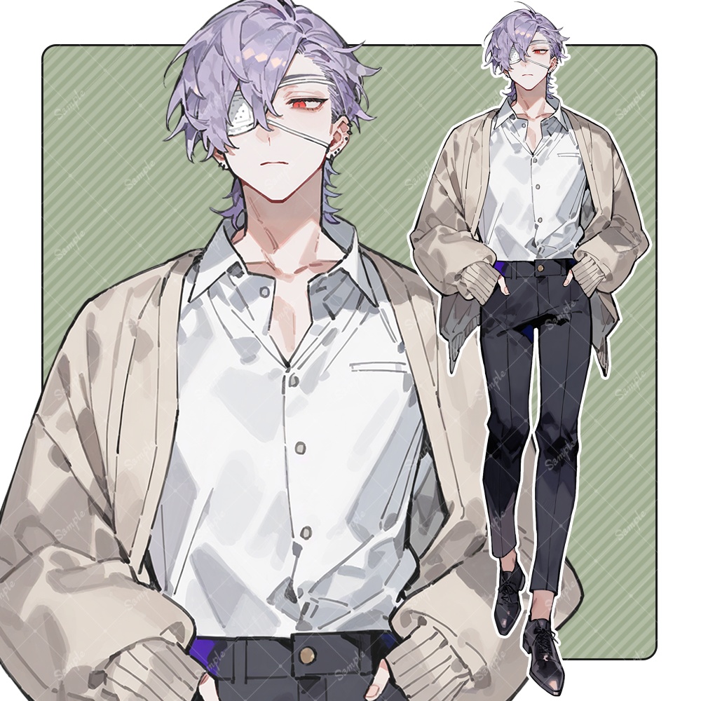 立ち絵素材42 男性 私服 差分追加版あり