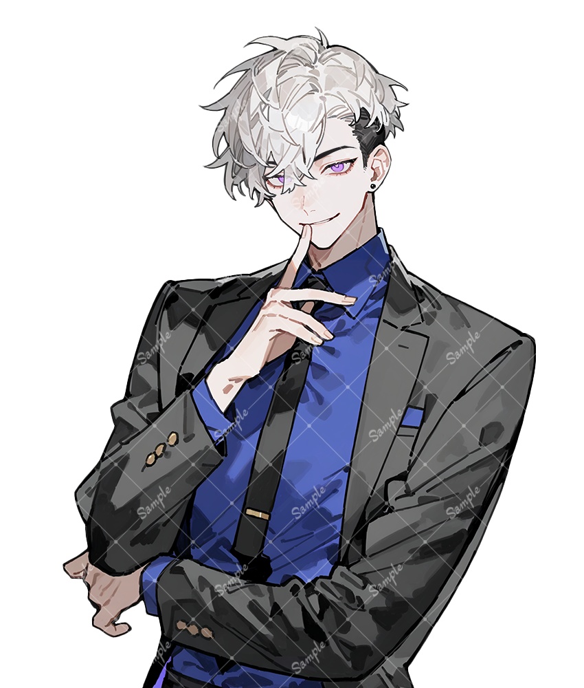 立ち絵素材44 男性 スーツ 差分追加版あり