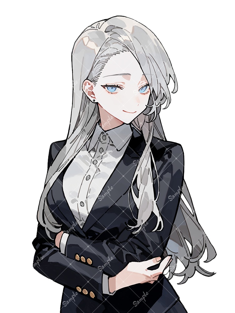 立ち絵素材45 女性 スーツ 差分追加版あり