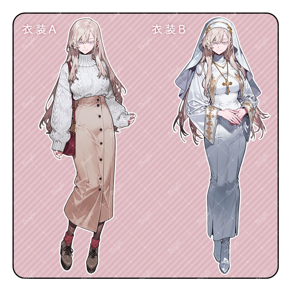 立ち絵素材55 女性 衣装・表情差分追加版あり