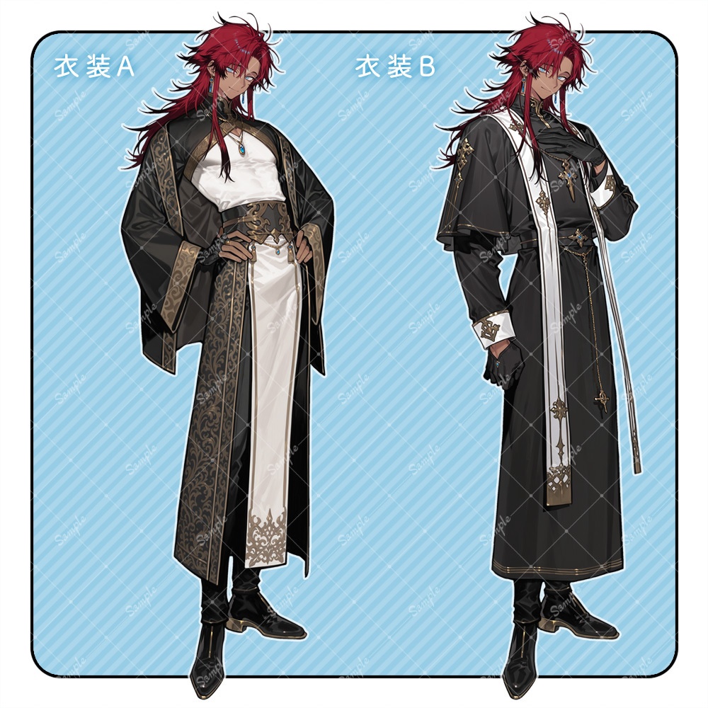 立ち絵素材56 男性 衣装・表情差分追加版あり